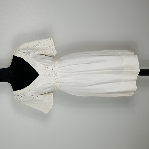 Banana Republic Ivory Silk Dress Size 6 - Picture 4 of 16